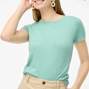 NWT J.Crew Vintage Slub Cotton Crewneck Tee in Bright Spearmint Size L